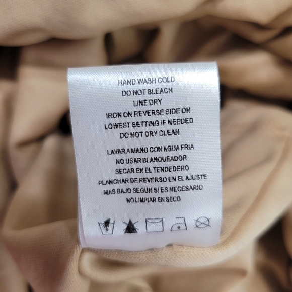 GB Gold Sequin Bodycon Midi Dress Scoop Neck Spaghetti Strap Size L - Picture 6 of 6